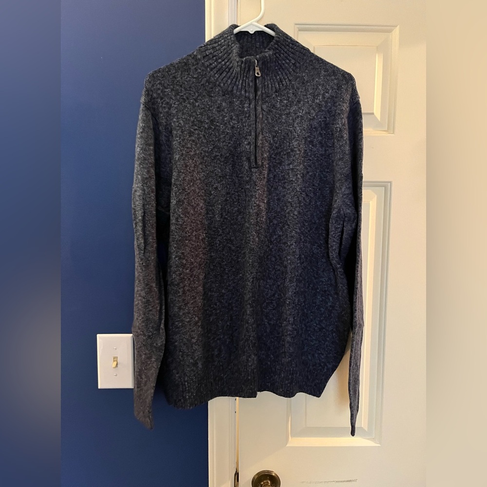 Croft & Barrow Men's Navy Zip-Up Sweater
